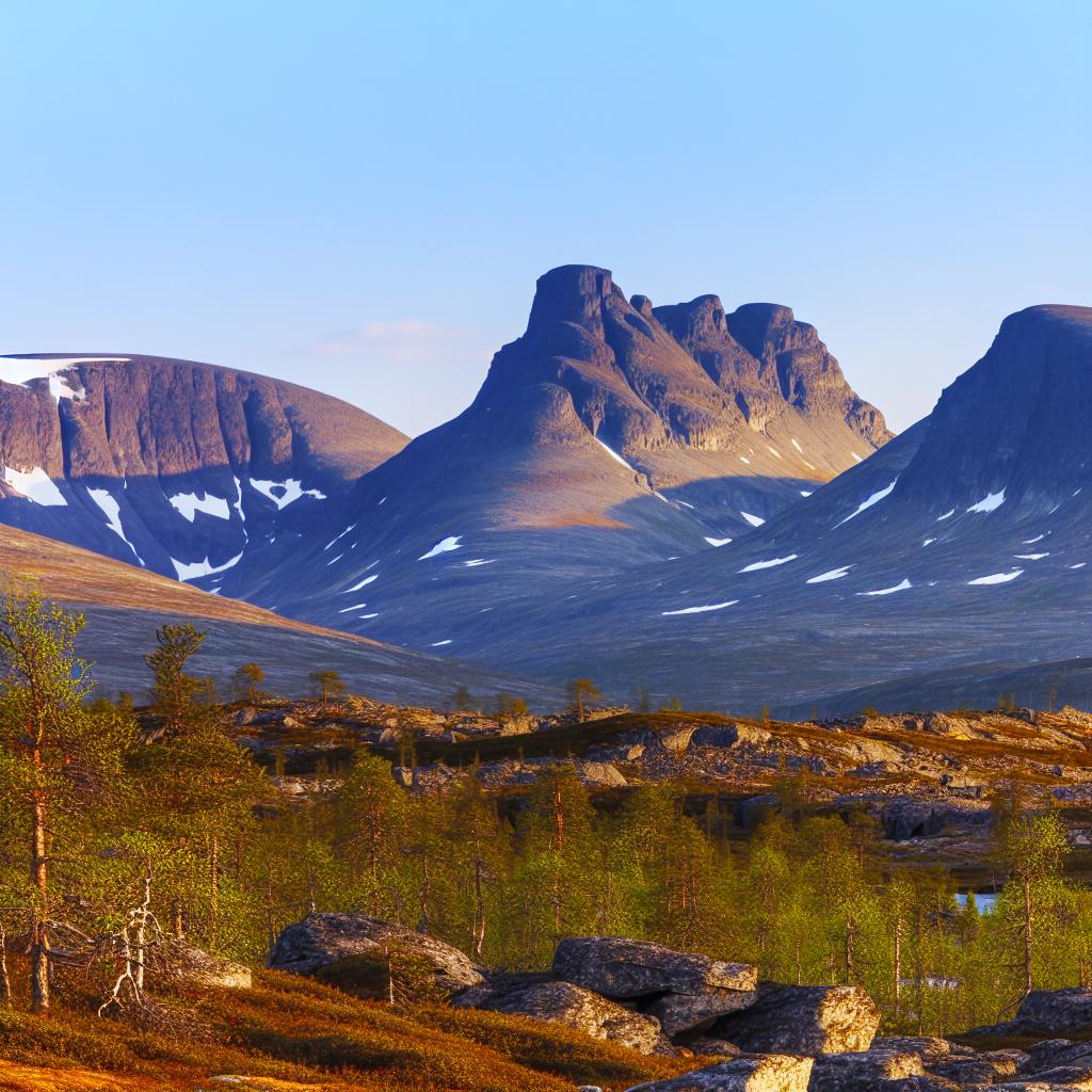 Magiska fjälltoppar i svenska Lappland